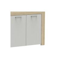 Buffet con 4 Puertas, Color Cambria-Blanco, 180x40x80 cm