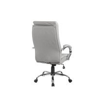 Silla de Oficina Manager en Piel Sintética Gris - 120/111 x 70 x 65 cm - Patas Metálicas