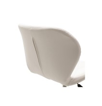 Silla de Oficina Ergonómica con Patas Metálicas en Color Blanco - 82-95x52x47 cm, Diseño Moderno.