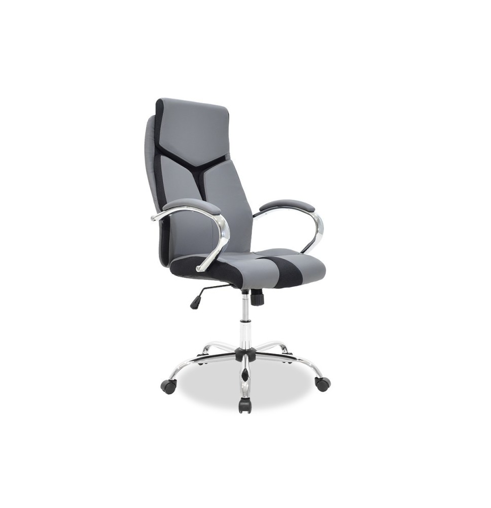 Sillón de Dirección en Piel Sintética Negro-Gris: Elegancia y confort para ejecutivos